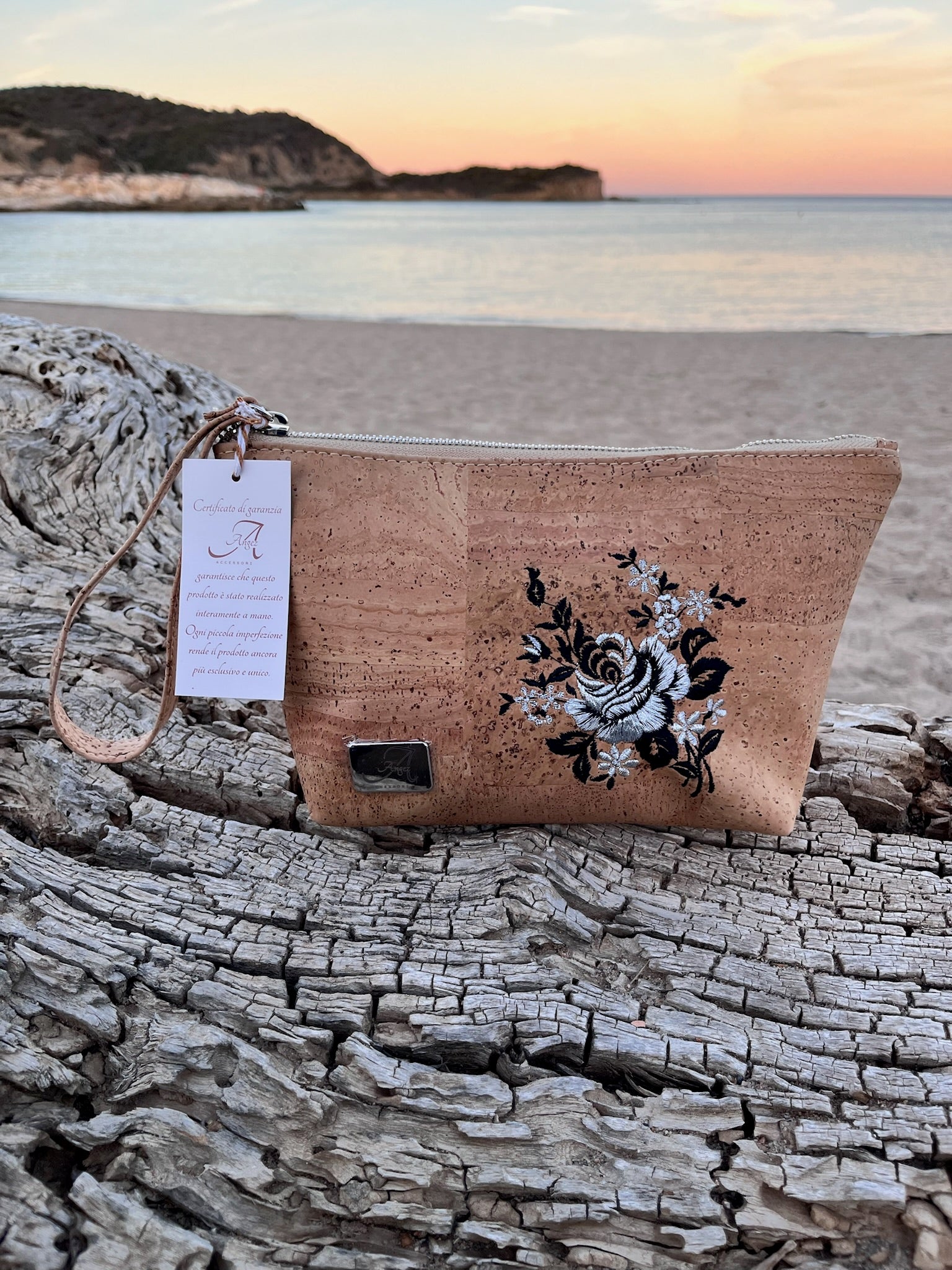 Pochette Alissa – Rosa Ricamata